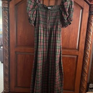 Hill House Plaid Long Sleeve Nap Dress